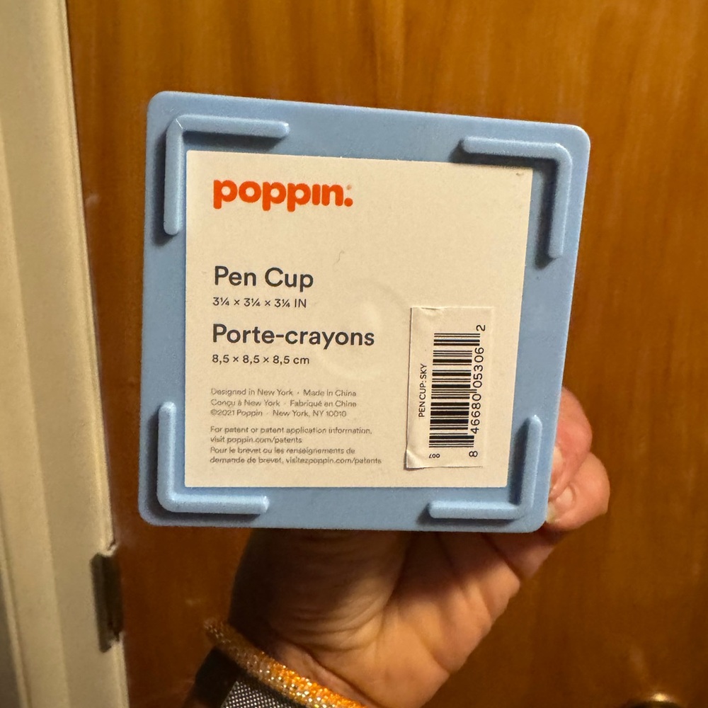 NWT Poppin Blue Pen Cup